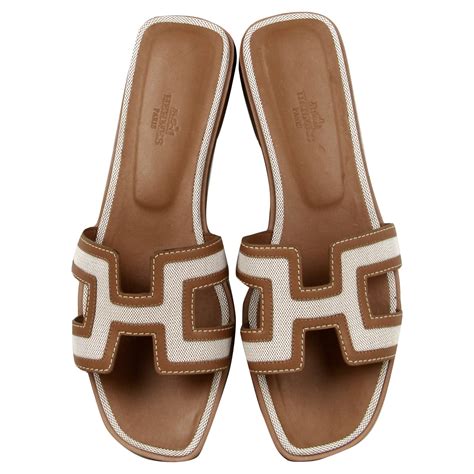 hermes oran sandals canvas|hermes oran sandals on sale.